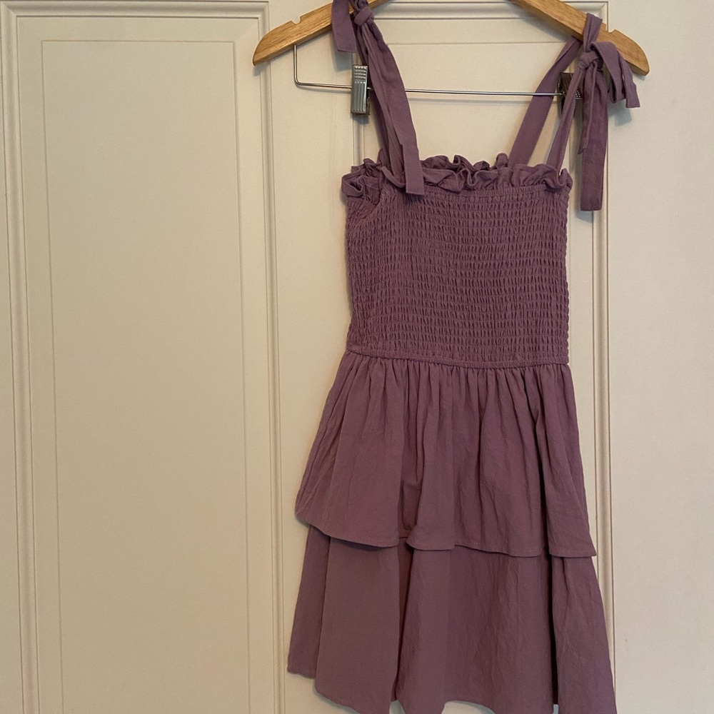 Purple sundress.